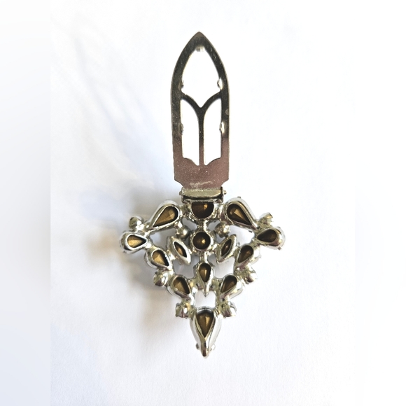1930s Art Deco Clear Diamante Rhinestone Fur Dress Clip Pat. 1801128 AE Waller - Picture 5 of 6